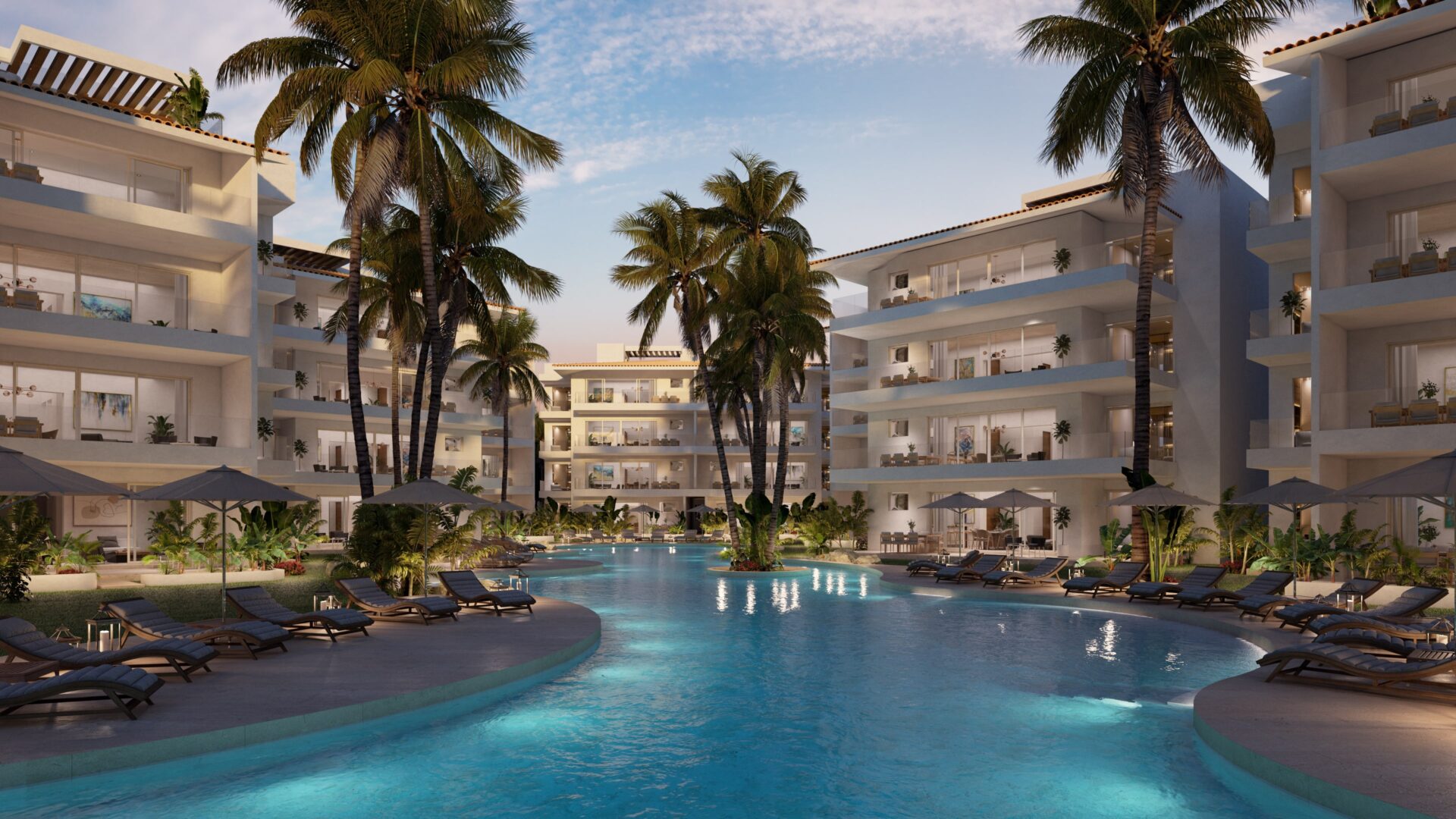 Aqua Marina Puerto Aventuras departamentos en venta de 2 recámaras play investments