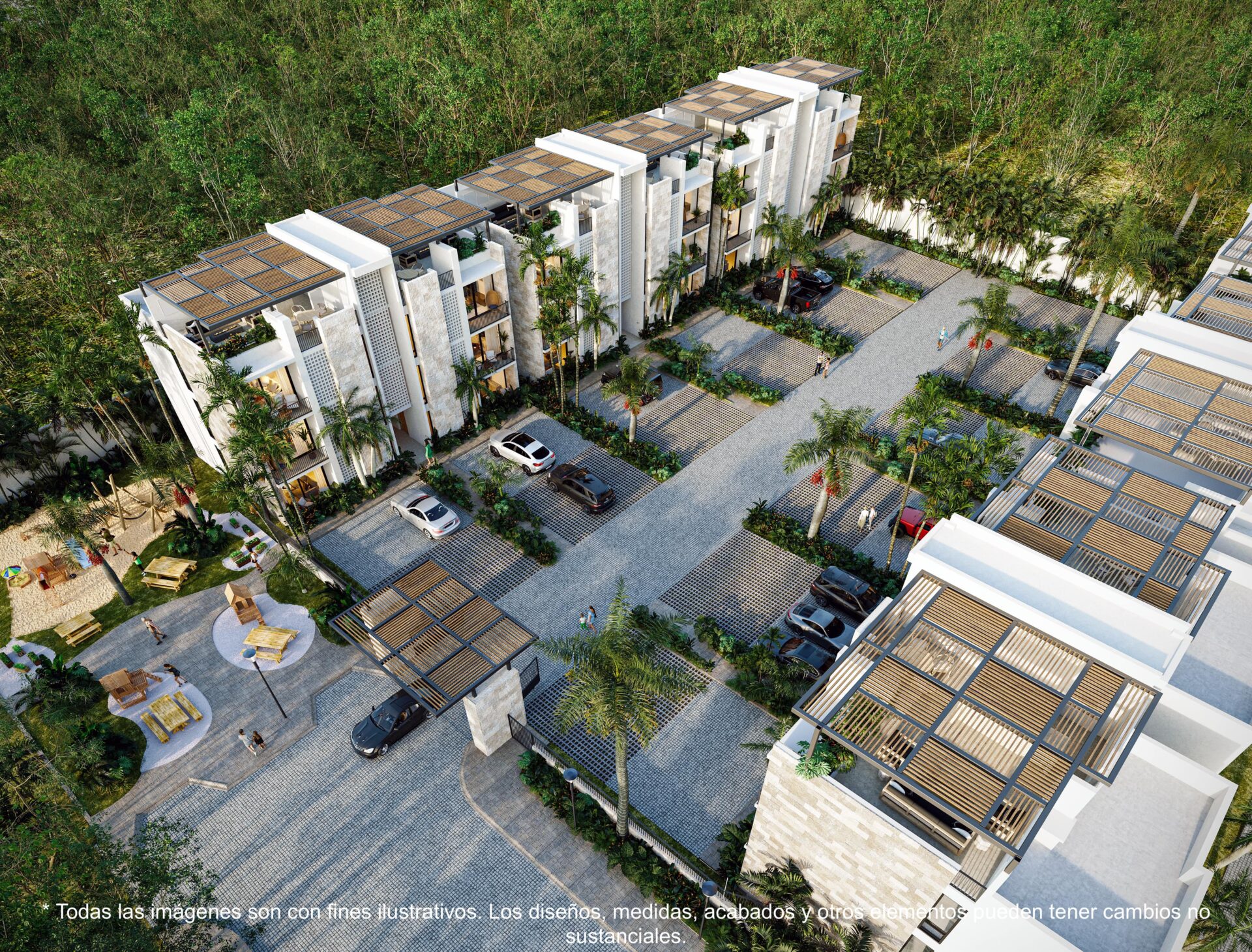 Tres Patios | Condos for Sale in Playa del Carmen Modern condos in pre-sale Playa del Carmen – Play Investments Real Estate Mexico