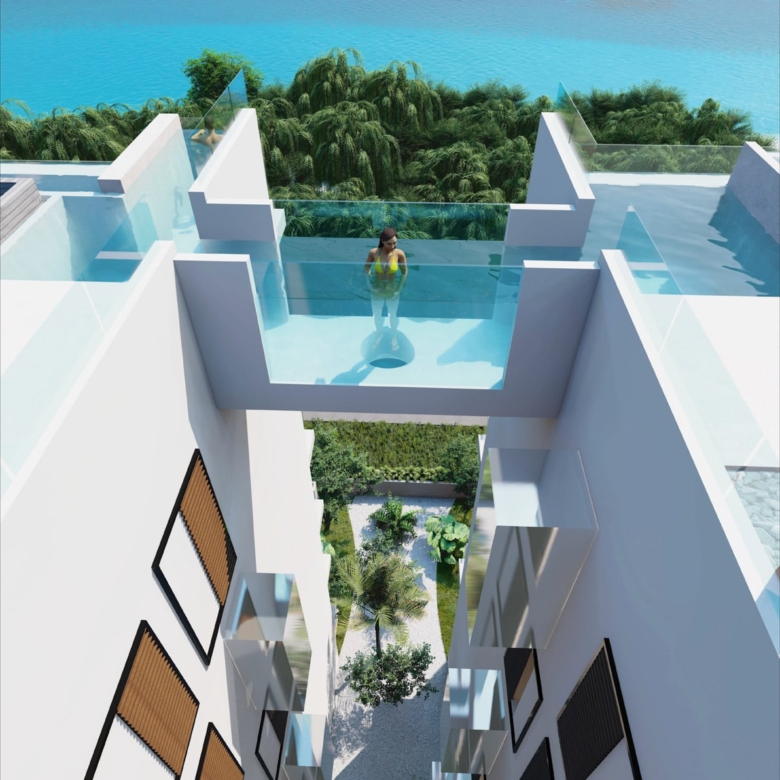 Existence Residence | Condos de lujo en preventa en Cozumel Beachfront Con acceso privado al beach club, ubicado a solo unos pasos, Existence combina lujo, comodidad y la belleza natural del Caribe. Precios desde $388,000 USD.