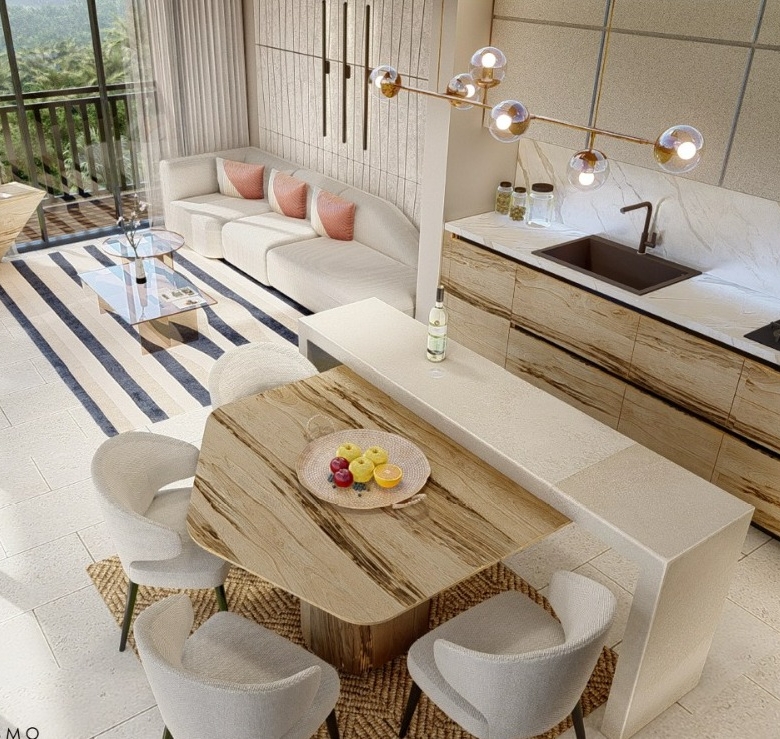 Departamentos de 1 recámara (~63 m²) en Soleil, Playa del Carmen. Amenidades: rooftop, piscina, seguridad 24/7. Ideal para inversión o vivienda. Consulta disponibilidad con Play-Investments.